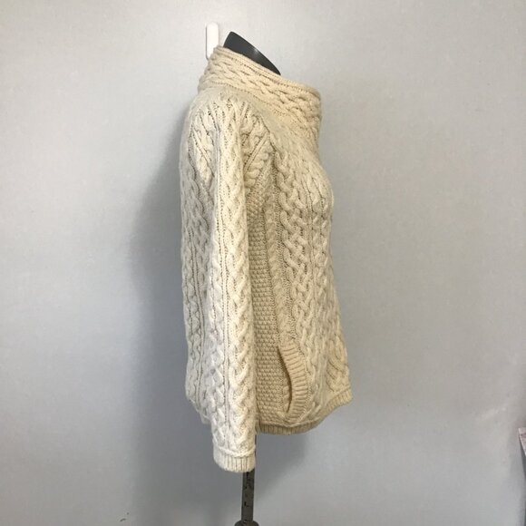 Aran Crafts Knit Merino Wool Zip Jacket Size XS - Picture 5 of 15